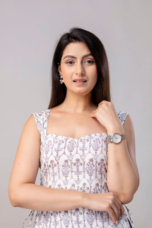 Azura Flora – Side cord Kurtis