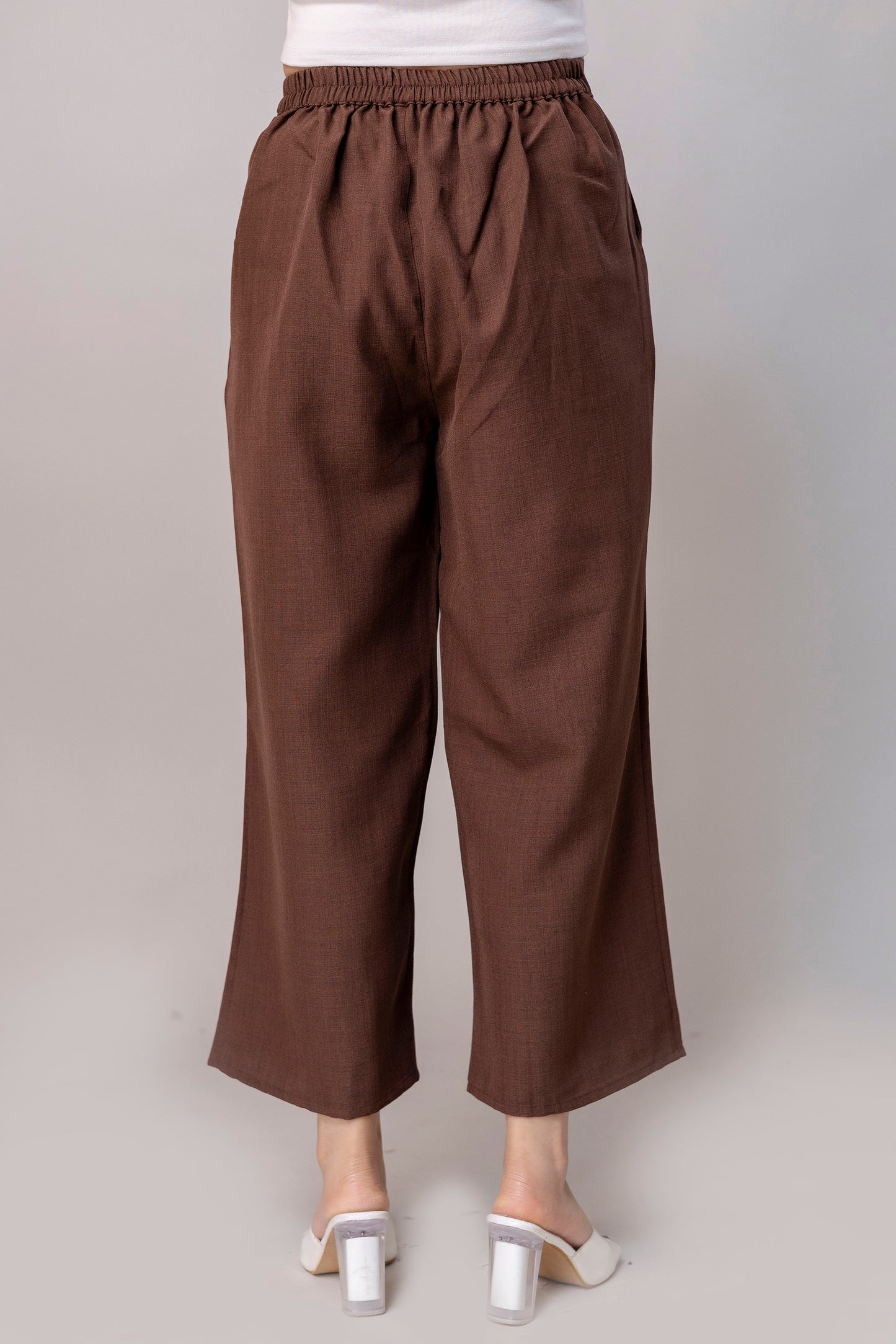 Women Brown Wide Leg Pant