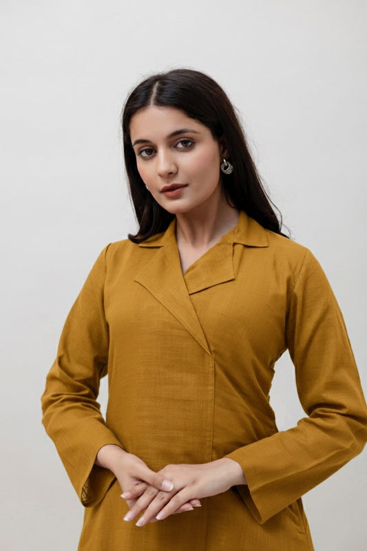 Cotton Classic Yellow Long Kurta