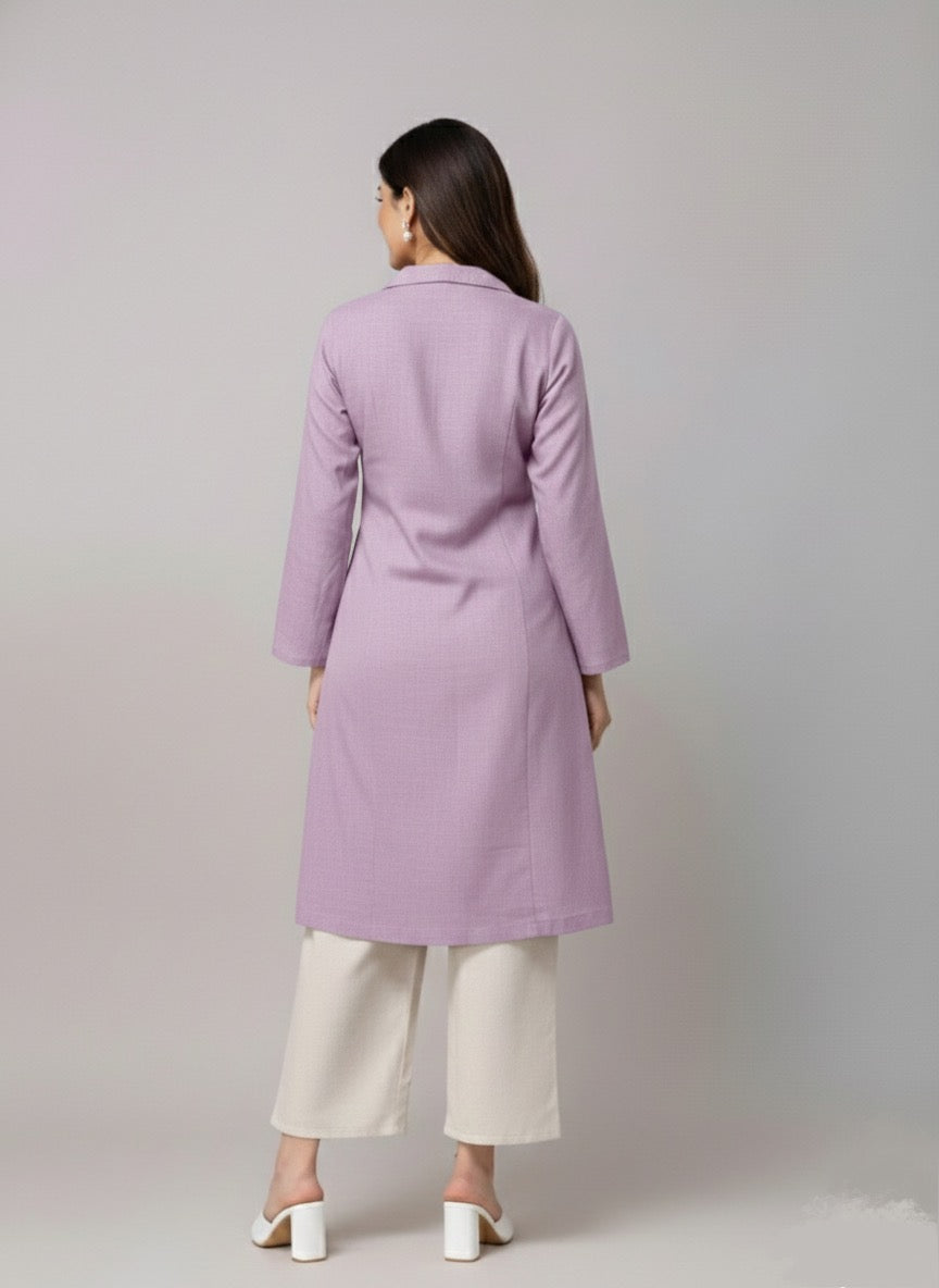 Cotton Classic Lilac Long Kurta