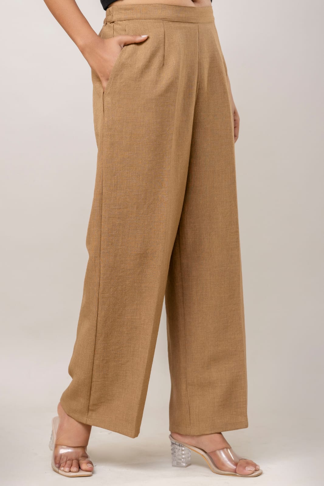Women Brown Wide Leg Pant