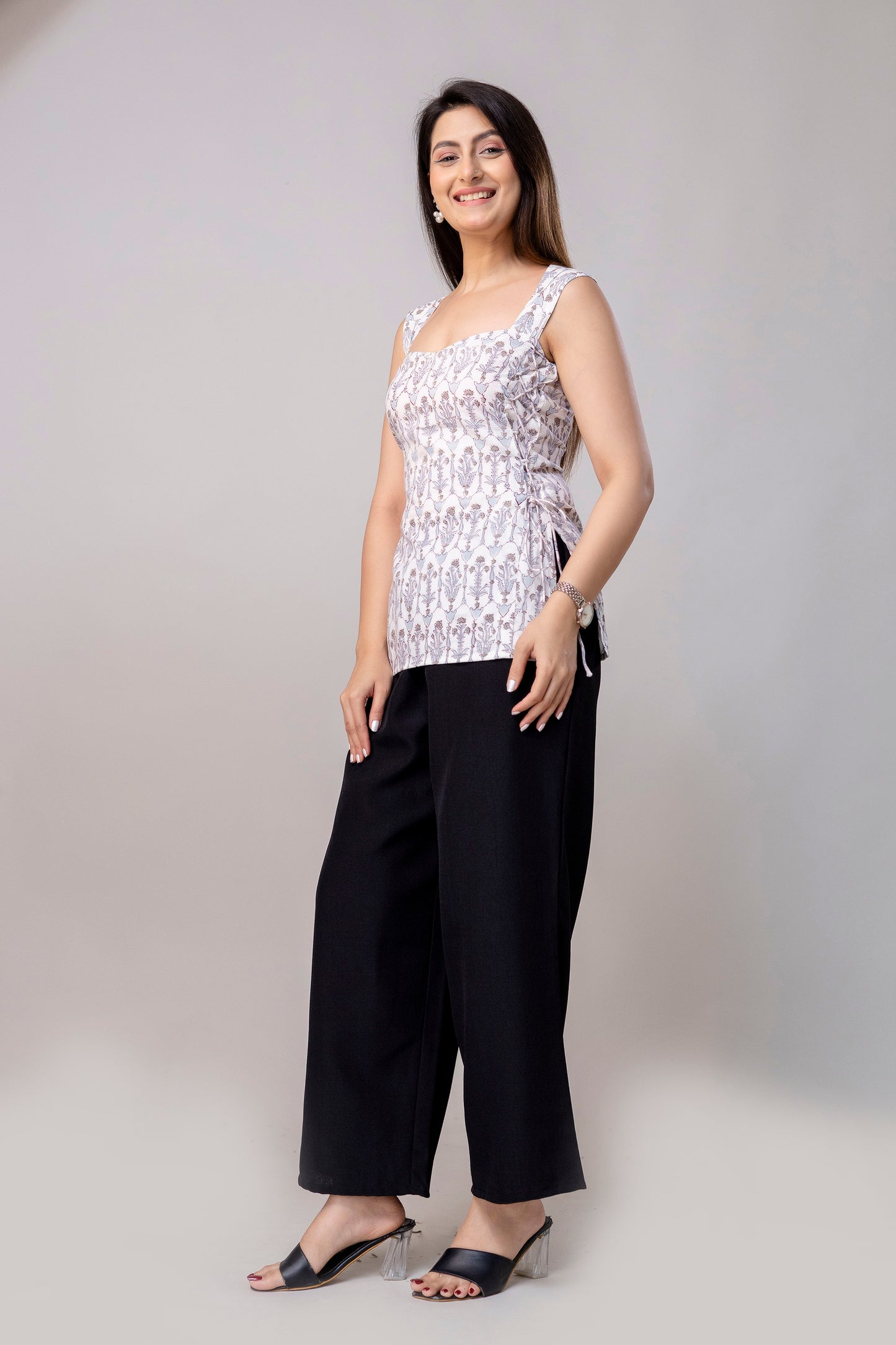 Azura Flora – Side cord Kurtis