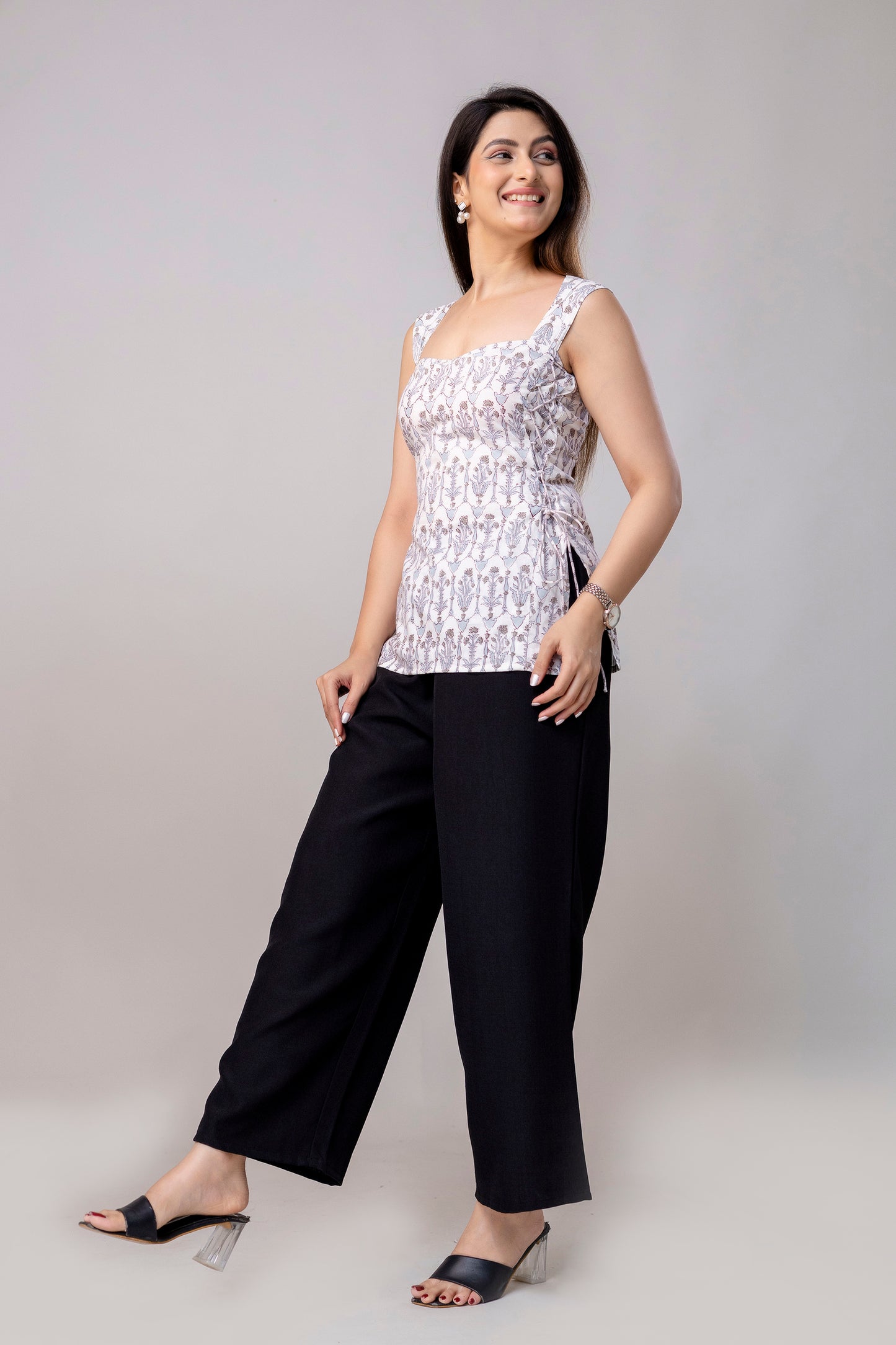 Azura Flora – Side cord Kurtis