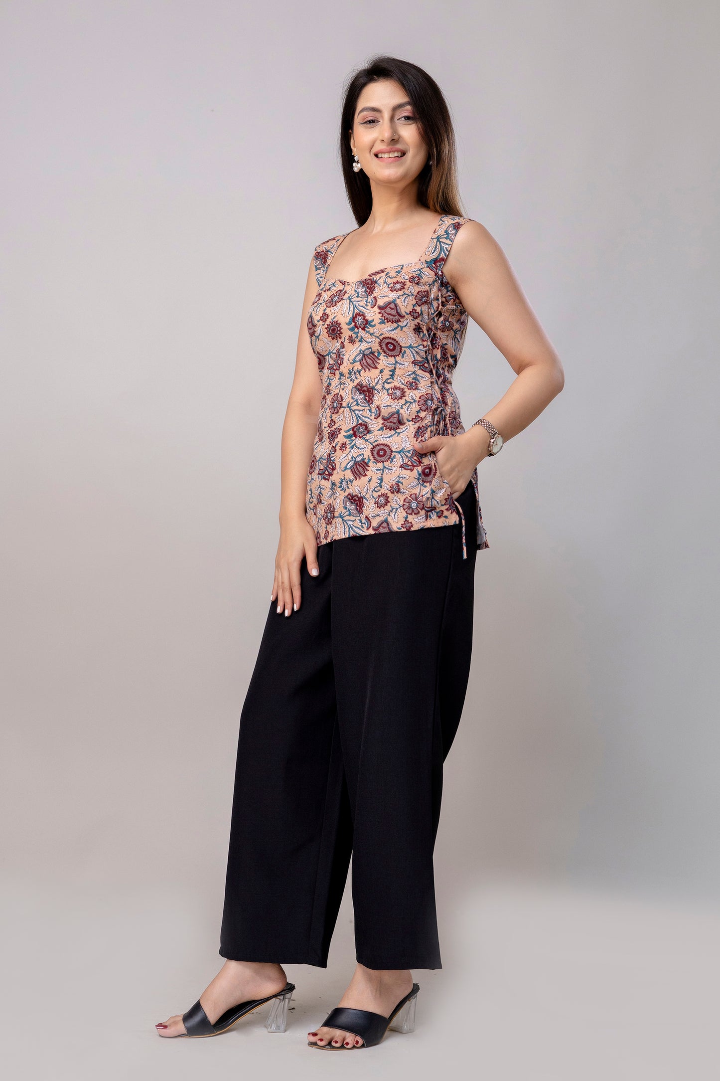 Flawervelly – Side cord kurtis