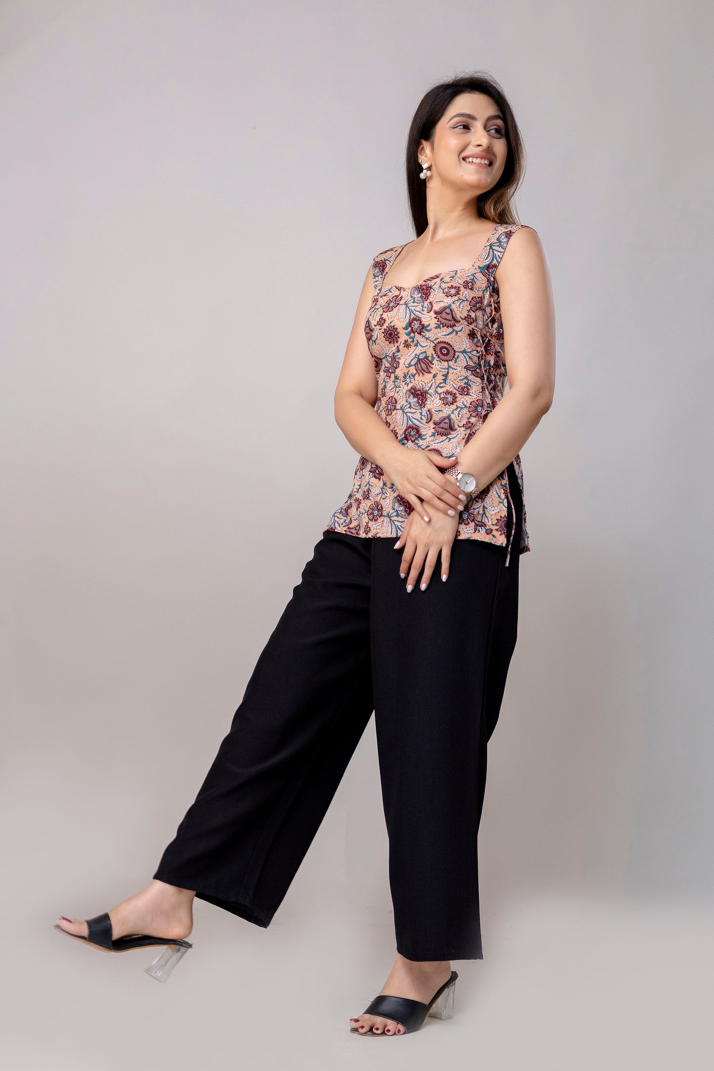 Flawervelly – Side cord kurtis