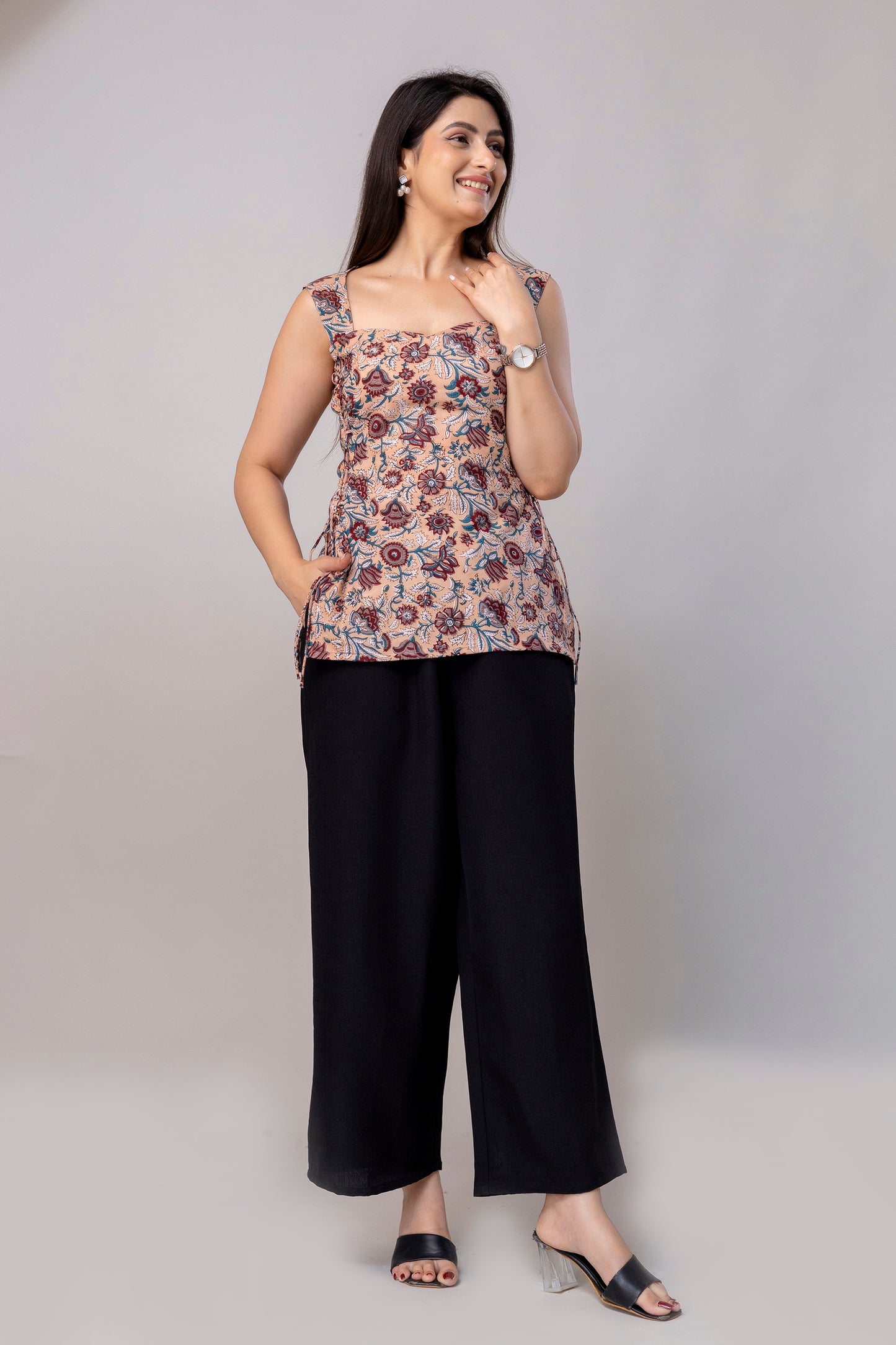 Flawervelly – Side cord kurtis