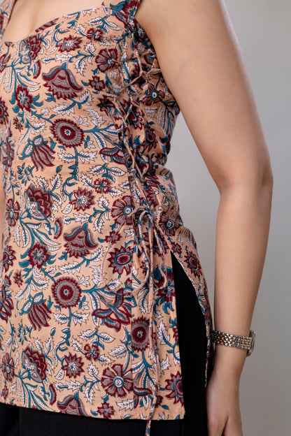 Flawervelly – Side cord kurtis