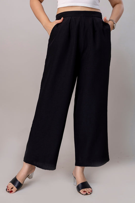 Women Black Wide Leg Pant