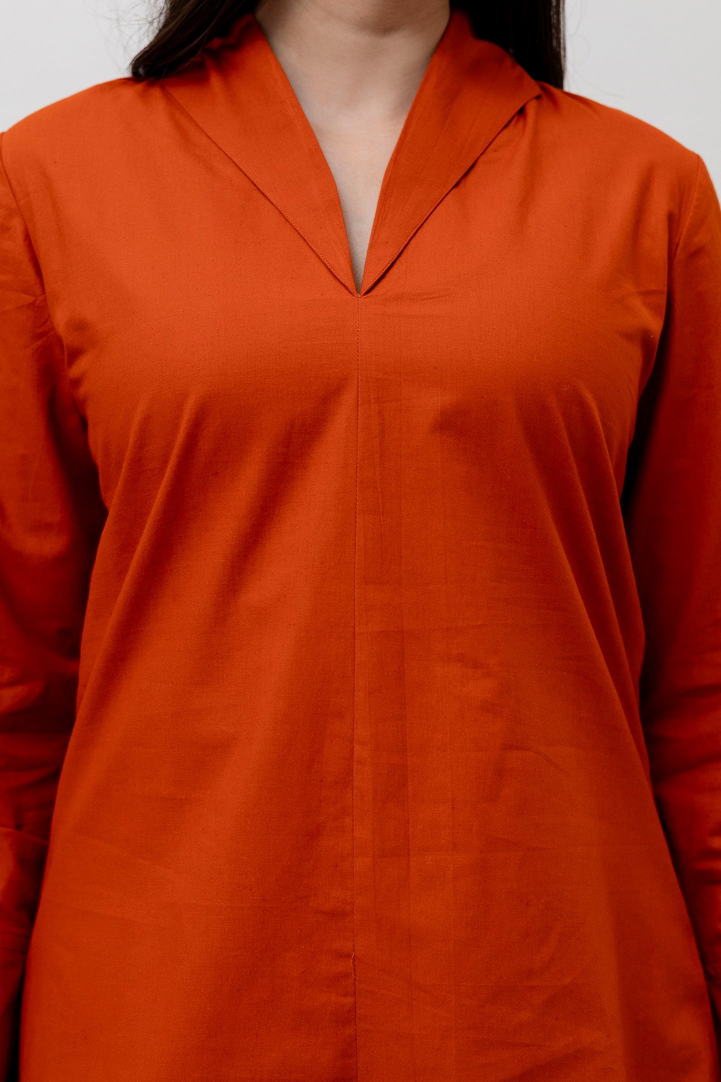 Cotton Classic Orange Short Kurta