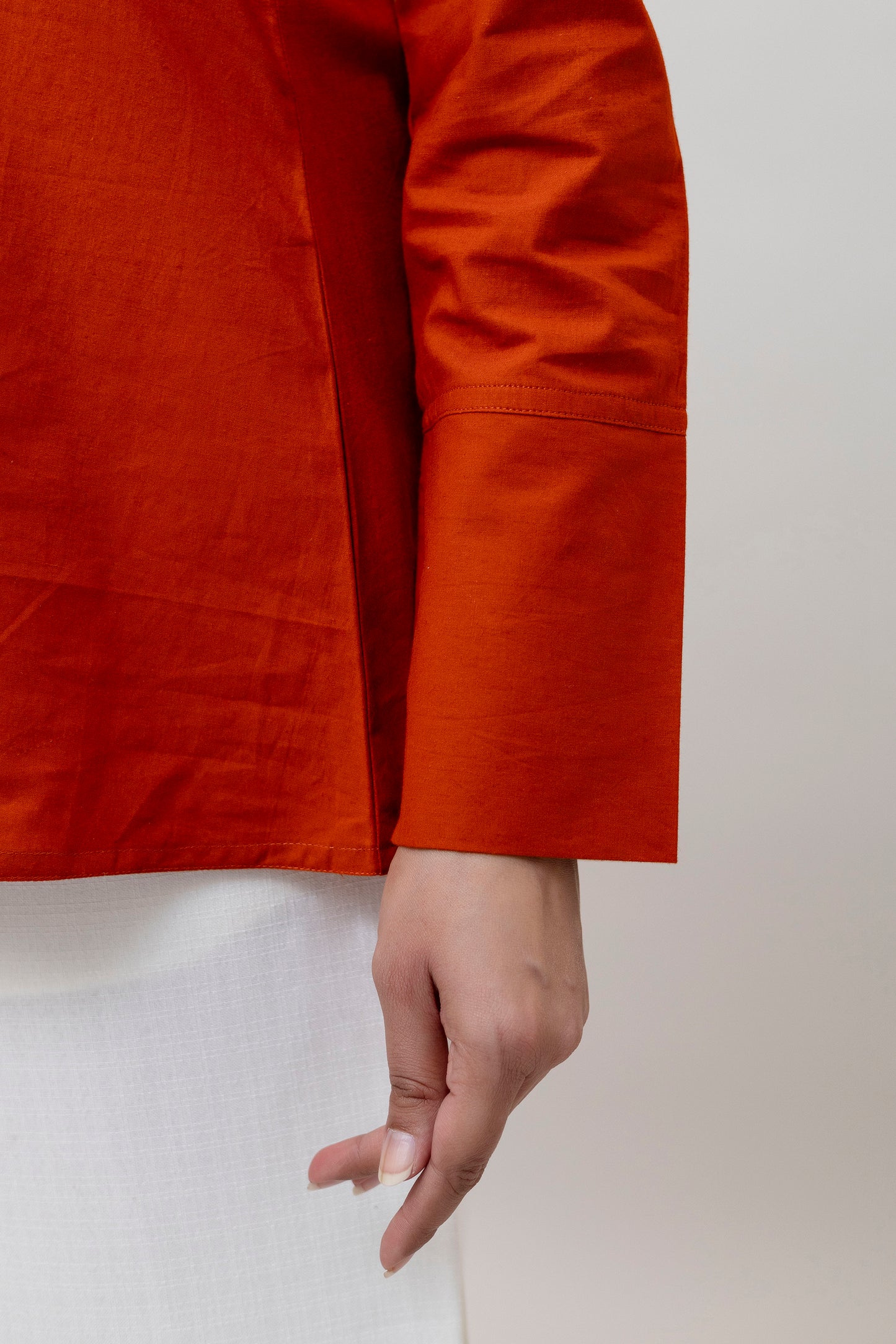 Cotton Classic Orange Short Kurta