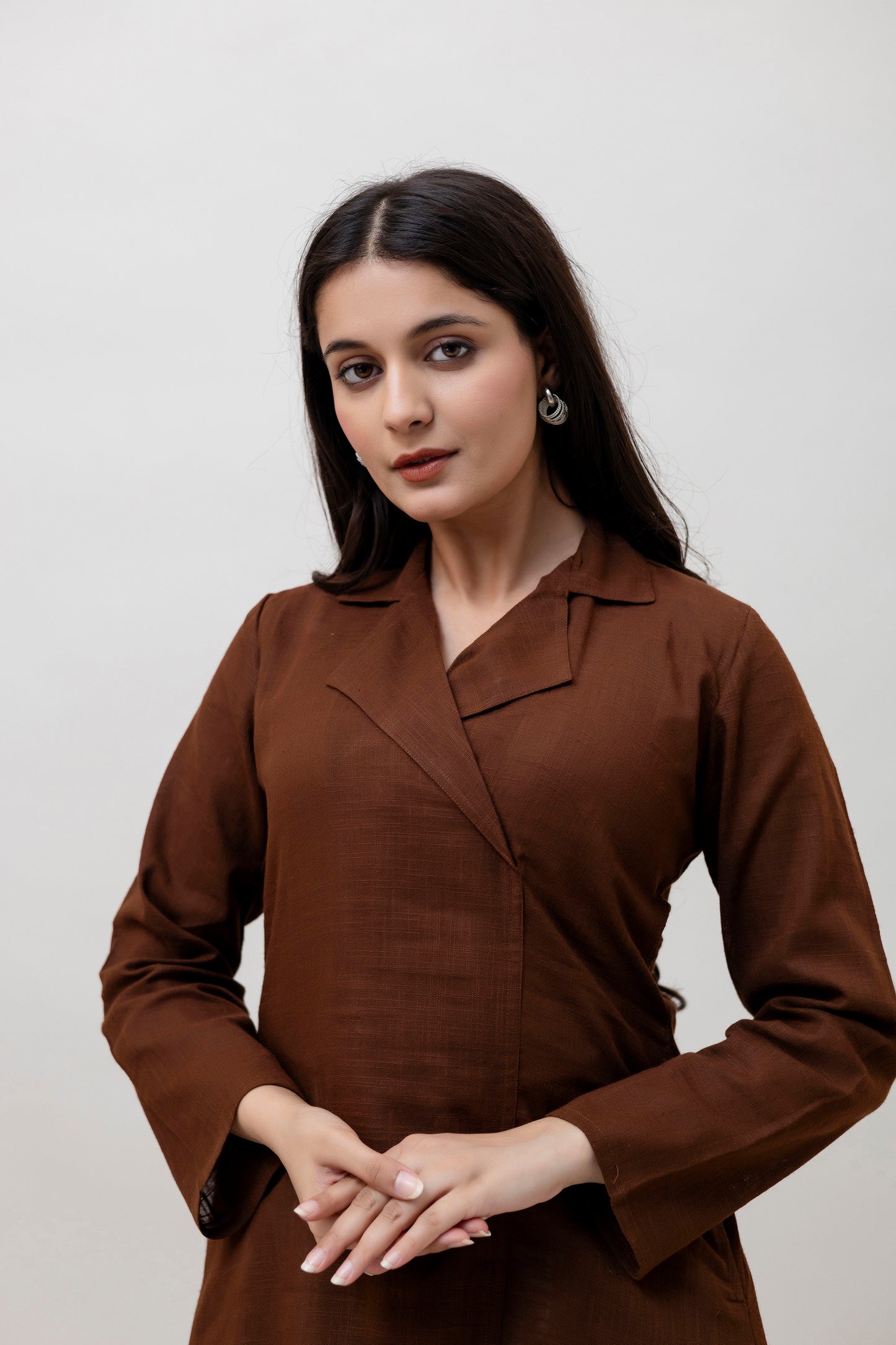 Cotton Classic Brown Long Kurta