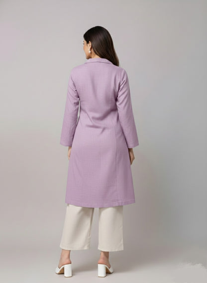 Cotton Classic Lilac Long Kurta