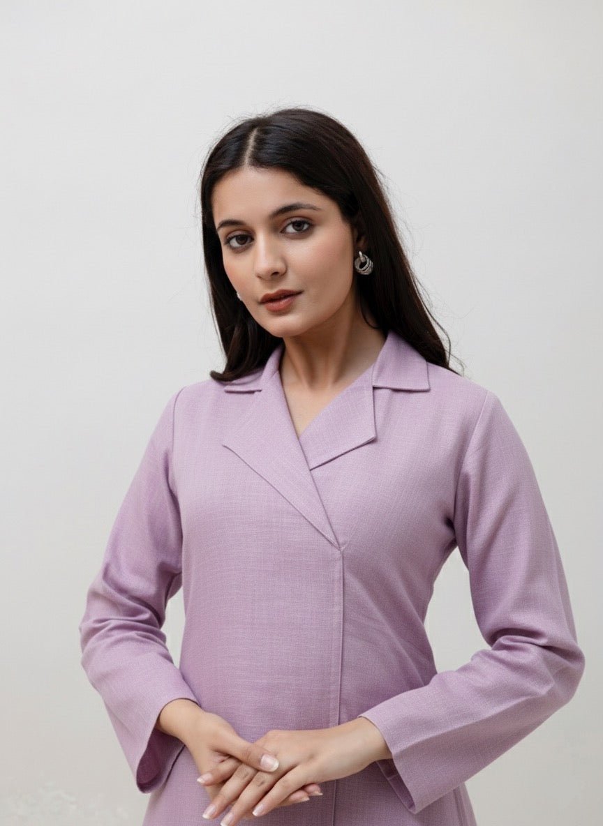 Cotton Classic Lilac Long Kurta