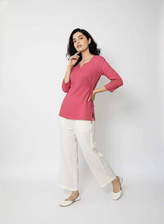 Tassels Pink Short Kurta