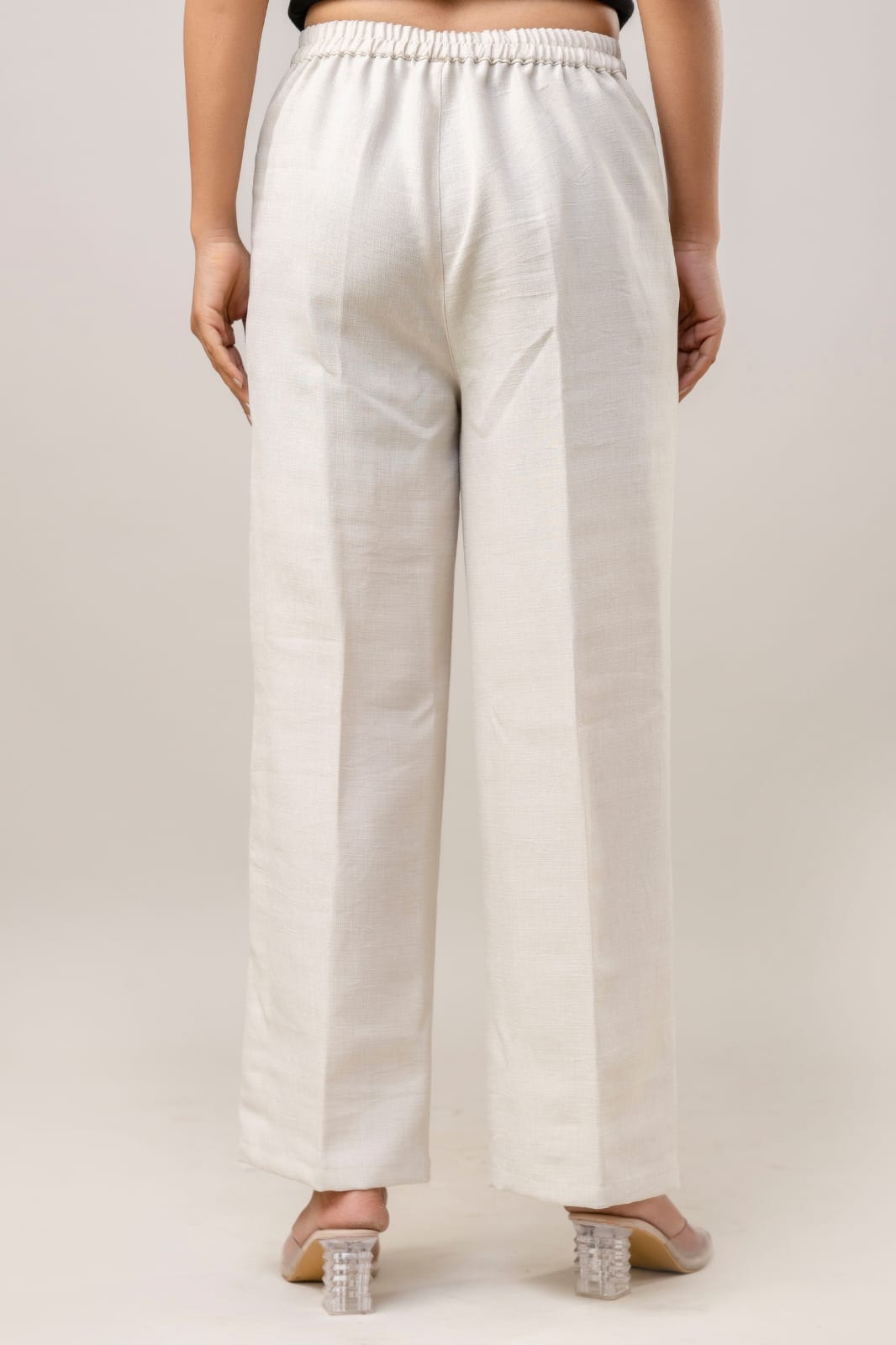 Women White Wide Leg Pant