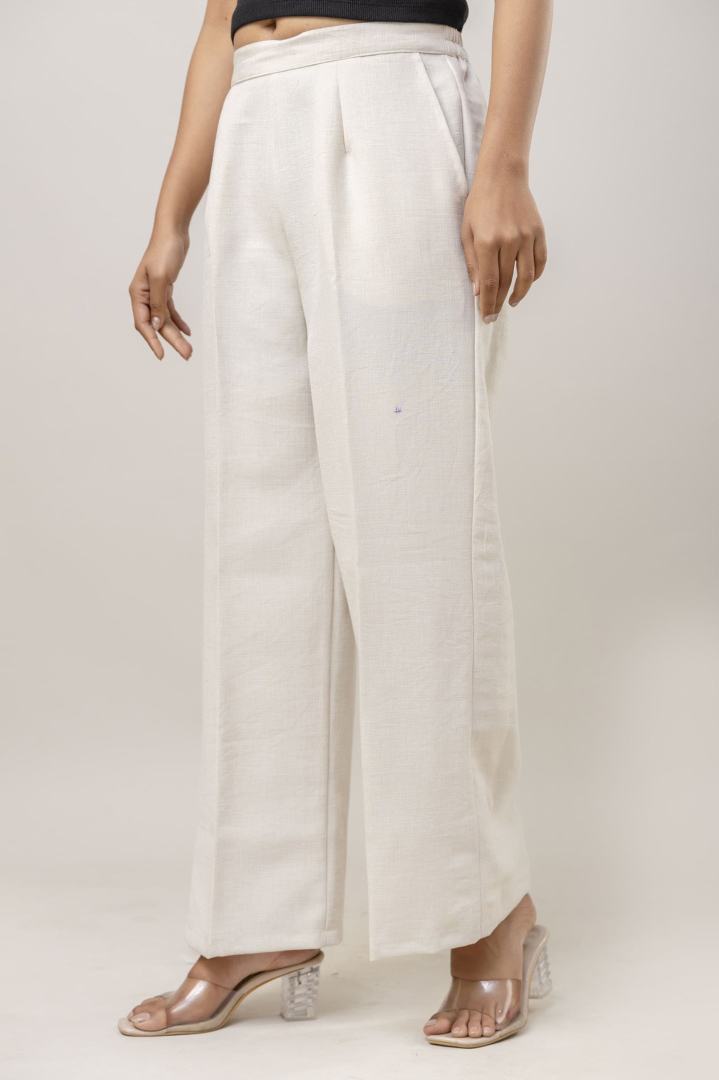 Women White Wide Leg Pant